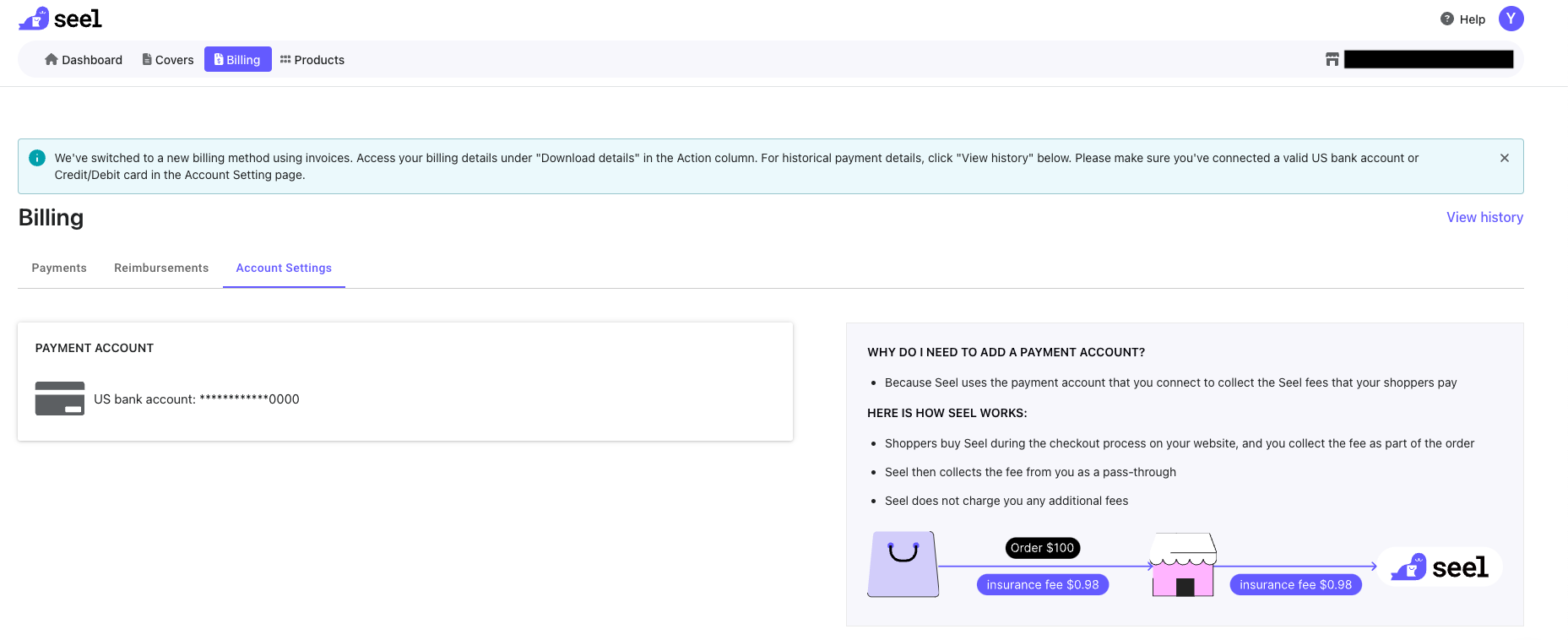 Seel MD Billing - Account Settings tab.png